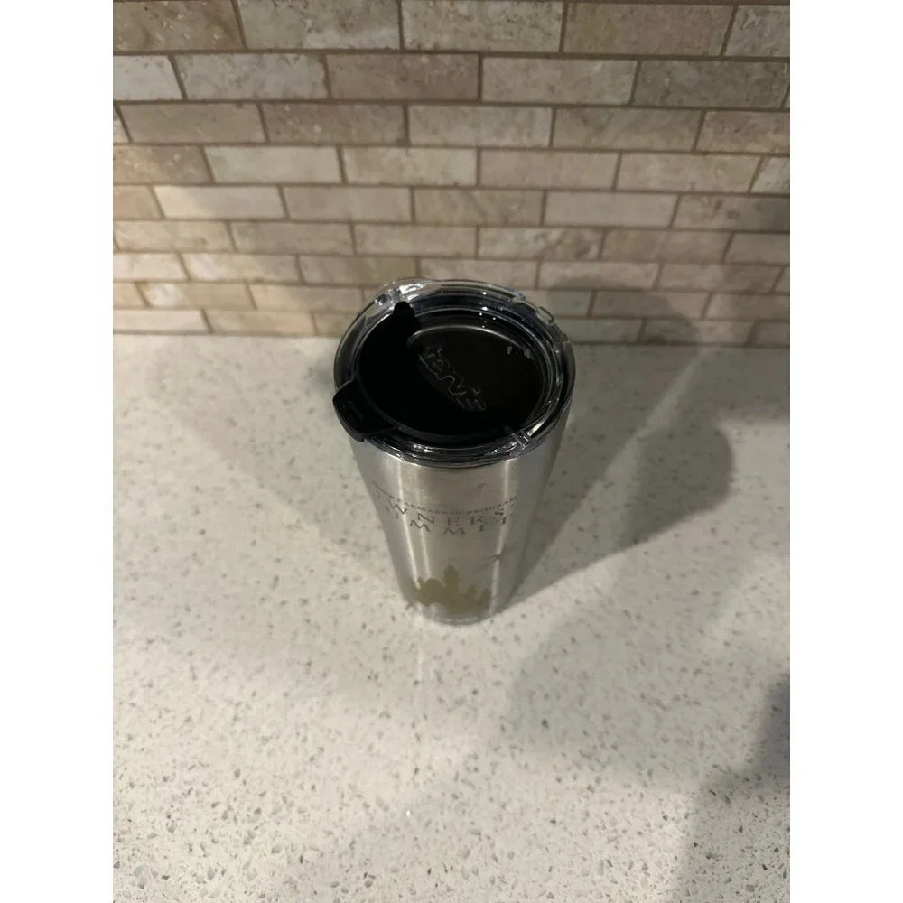 Rare Disney Parks Earmarked Program Owners Summit Iridescent‎ Metal Tumbler